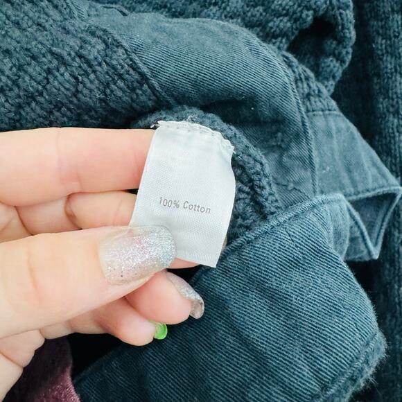 Caslon Black Knit Long Sleeve Button Up Cardigan Women’s Size M Petite - Picture 3 of 8